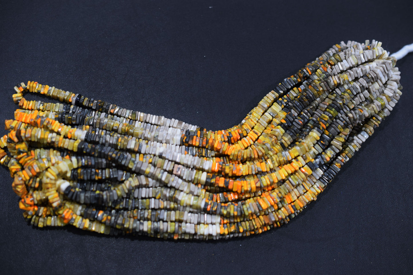 Yellow Shaded Jasper Smooth Heishi Square Shape Beads , Sold By Strand , 4.5x4.5 - 5.5x5.5 mm , 16" , 17950