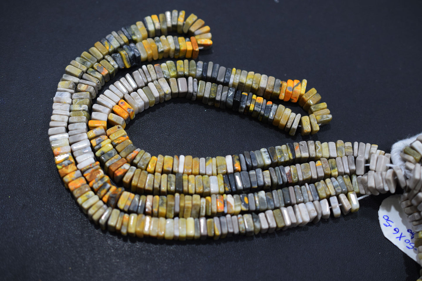Yellow Shaded Jasper Smooth Heishi Square Shape Beads , Sold By Strand , 6x6 - 7x7 mm , 16" , 17951