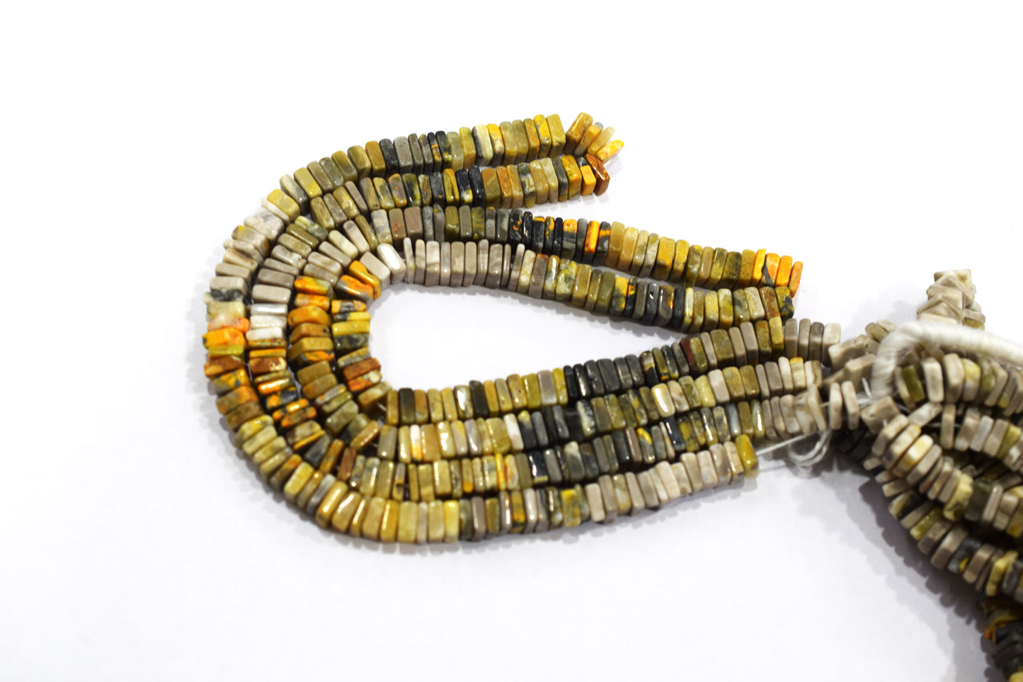 Yellow Shaded Jasper Smooth Heishi Square Shape Beads , Sold By Strand , 6x6 - 7x7 mm , 16" , 17951