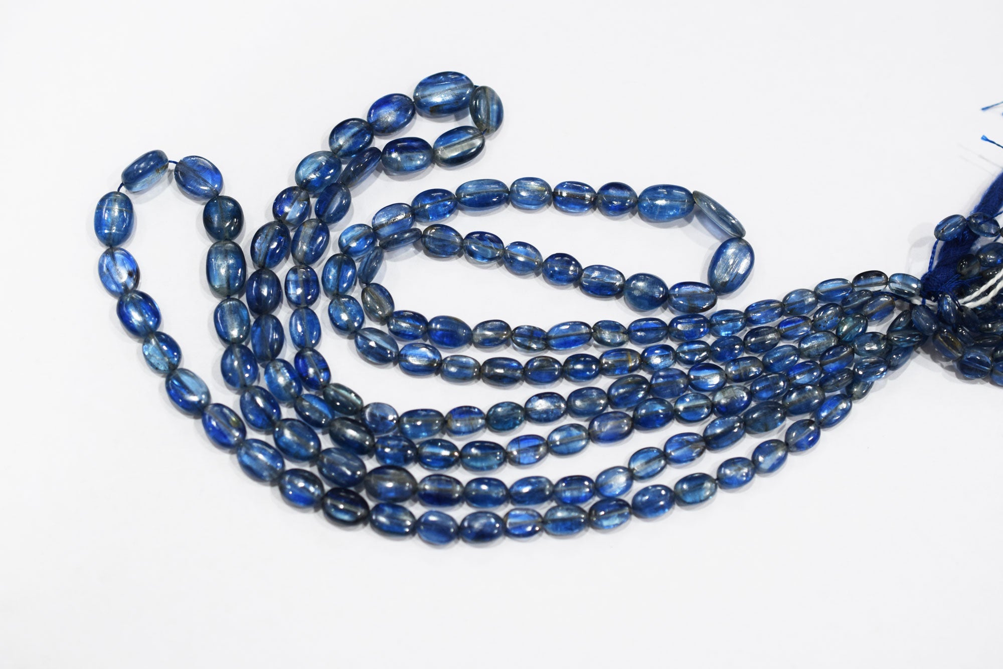Himalayan Kyanite Smooth Oval Nuggets Shape Beads , Sold By Strand , 4.50x5.50 - 9x12 mm , 16" ,  17960
