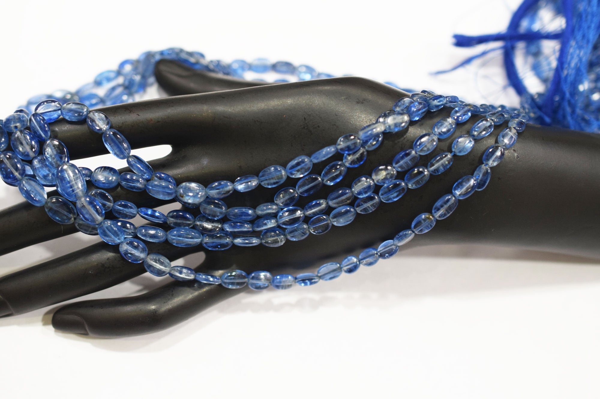 Himalayan Kyanite Smooth Oval Nuggets Shape Beads , Sold By Strand , 4x6 - 7.50x11 mm , 16" ,  17965