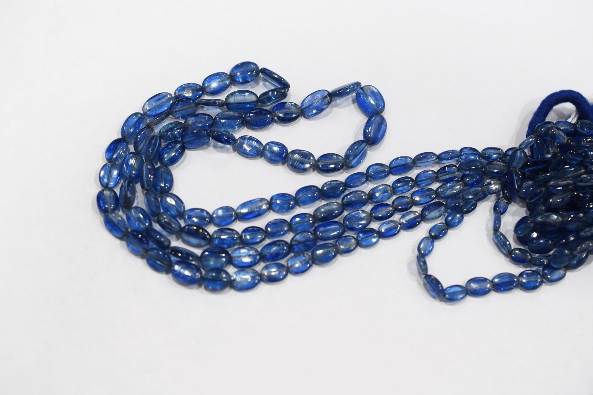 Himalayan Kyanite Smooth Oval Nuggets Shape Beads , Sold By Strand , 4x6 - 8x12 mm , 16 Inches ,  17966