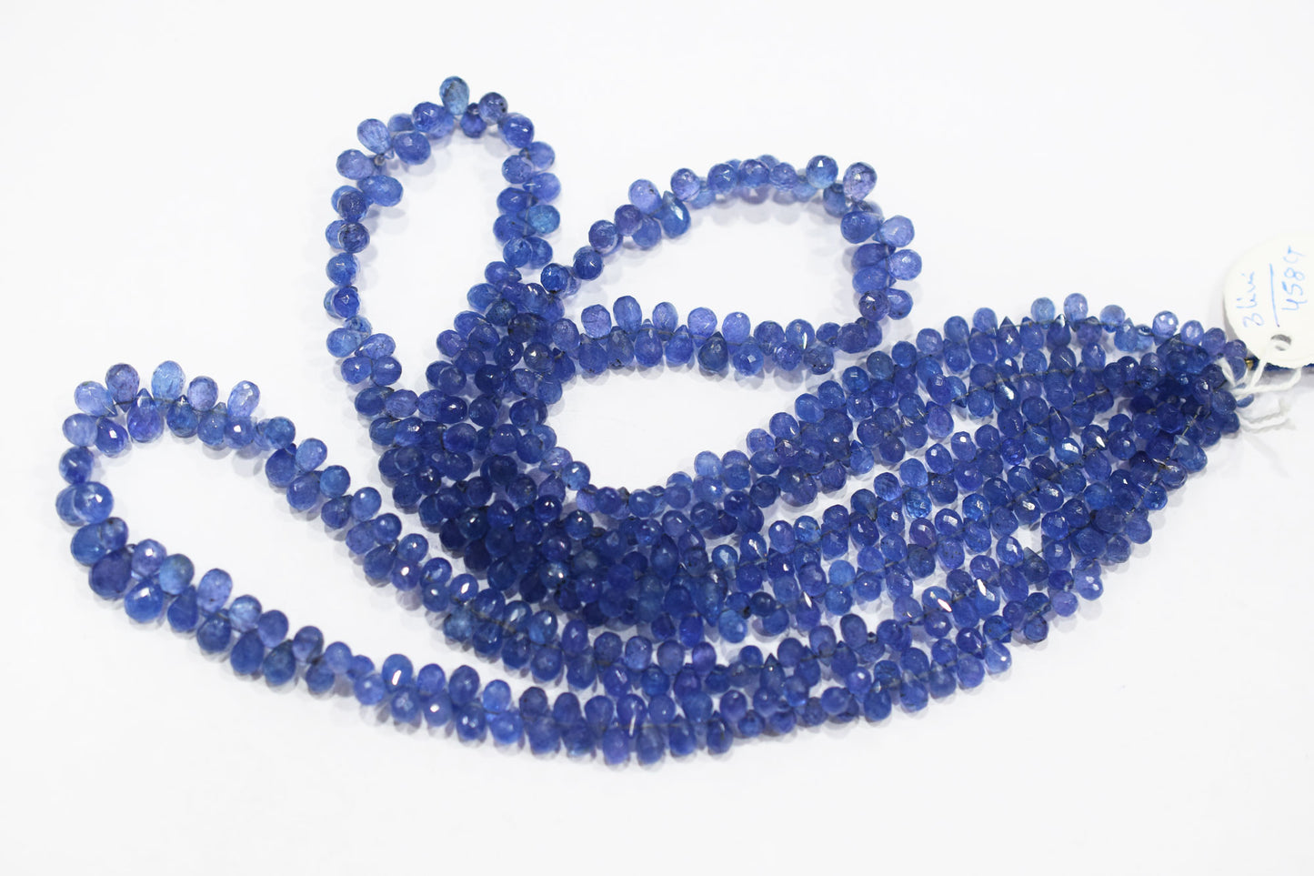 Tanzanite Tear Drops Shape Faceted Briolettes , Sold By Strand , 3.50x3.0 - 5.50x8.0 mm , 16 Inches ,  17967