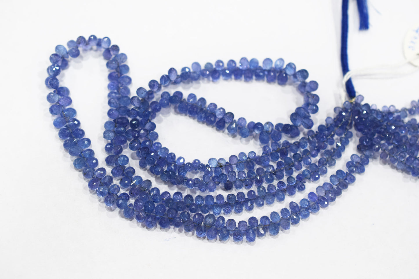 Tanzanite Tear Drops Shape Faceted Briolettes , Sold By Strand , 3x4 - 5x7 mm , 16 Inches ,  17969