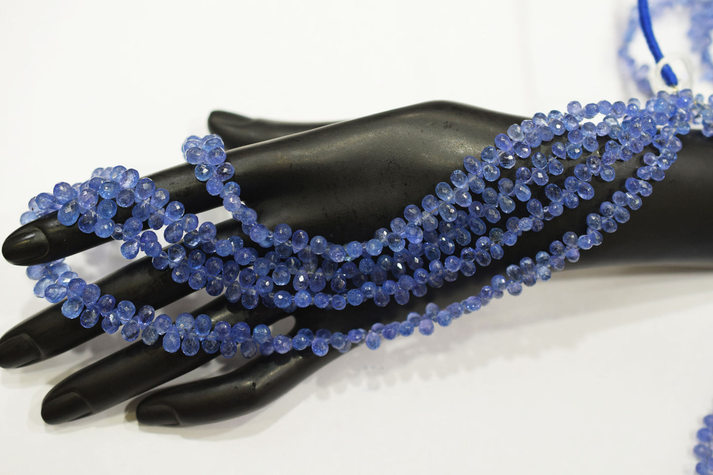 Tanzanite Tear Drops Shape Faceted Briolettes , Sold By Strand , 3x4 - 5x7 mm , 16 Inches ,  17969