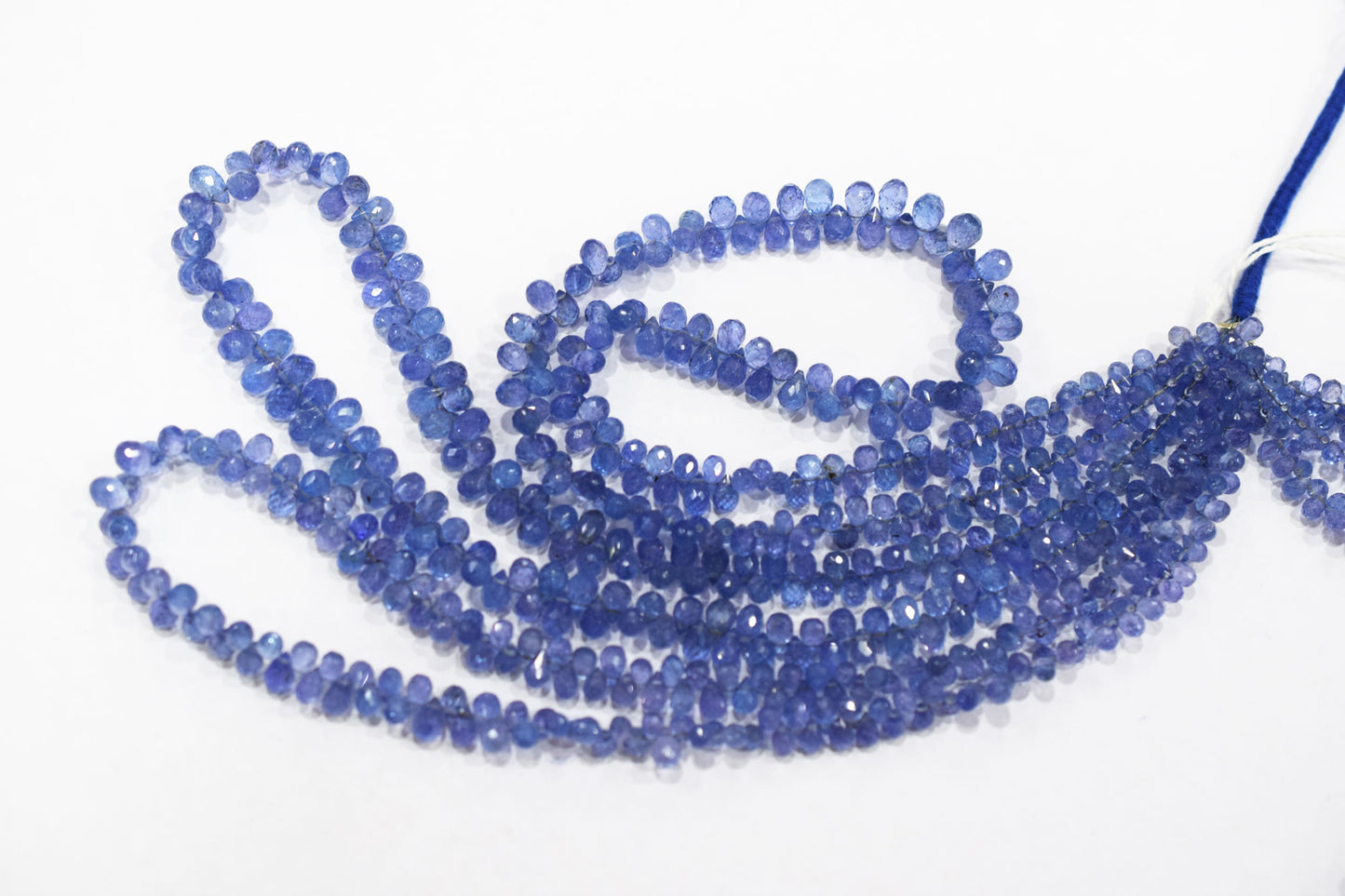 Tanzanite Tear Drops Shape Faceted Briolettes , Sold By Strand , 3x4 - 5x7 mm , 16 Inches ,  17969
