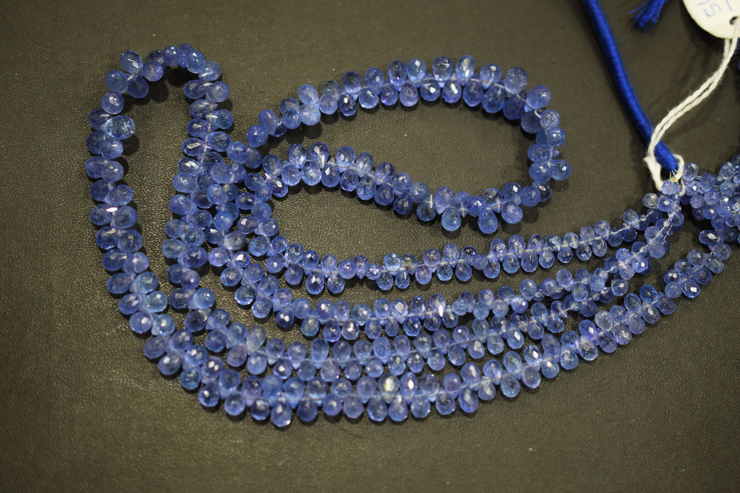 Tanzanite Tear Drops Shape Faceted Briolettes , Sold By Strand , 3x4 - 5x7 mm , 16 Inches ,  17969