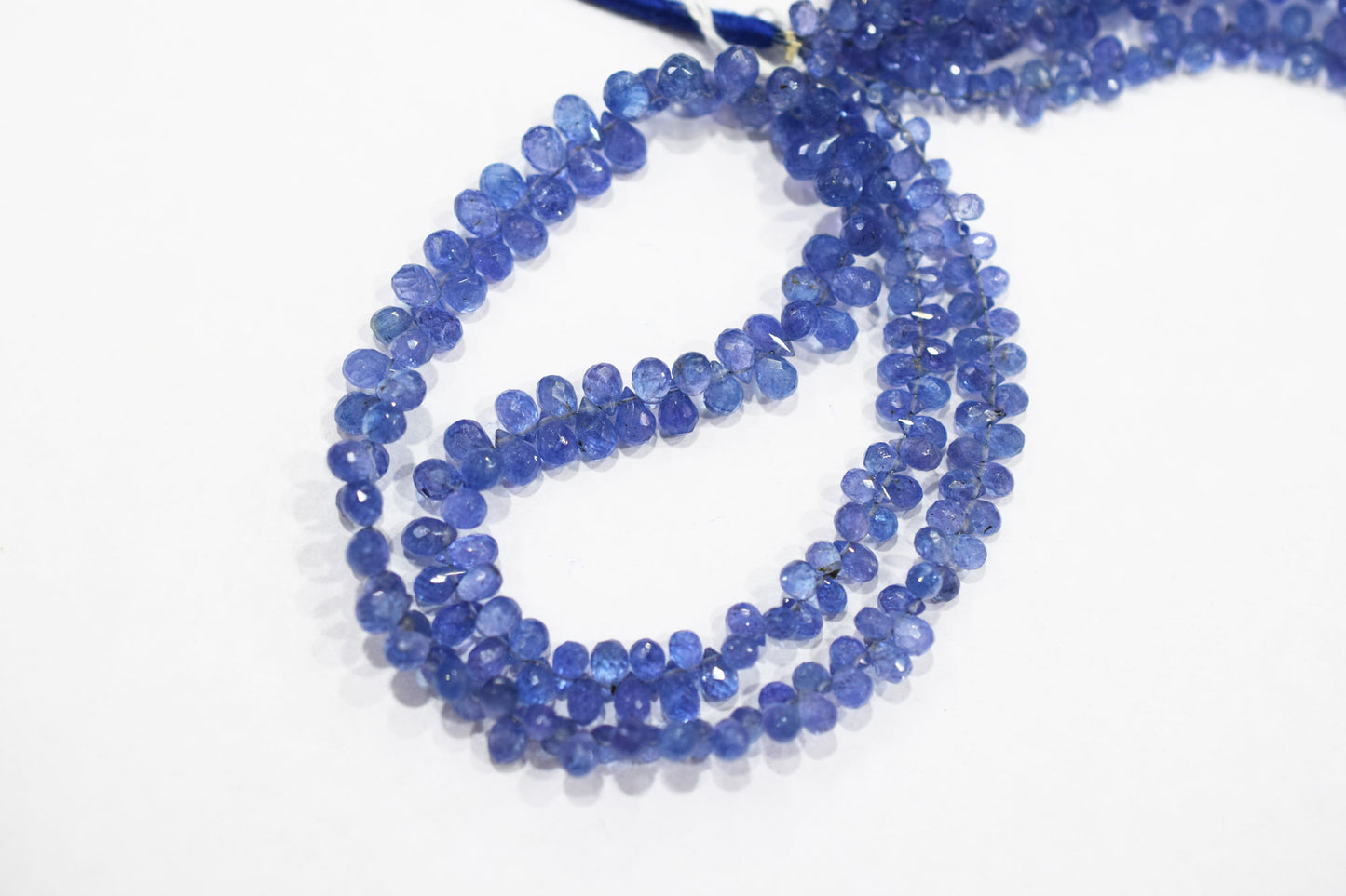 Tanzanite Tear Drops Shape Faceted Briolettes , Sold By Strand , 3x4 - 5x7 mm , 16 Inches ,  17969