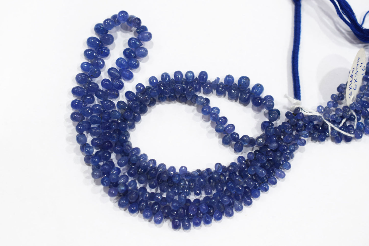Tanzanite Smooth Tear Drops Shape Smooth Briolettes , Sold By Strand , 3x4 - 6x9 mm , 16 Inches ,  17972