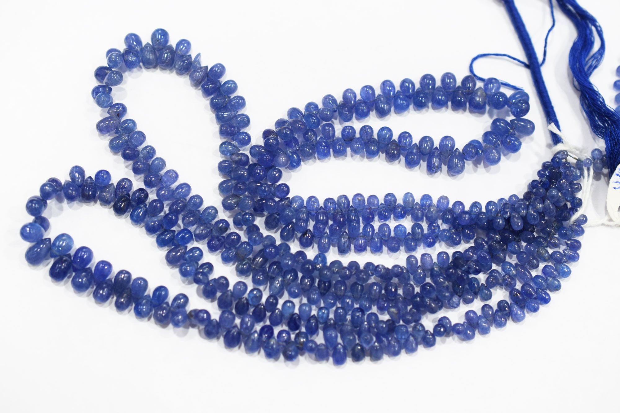 Tanzanite Smooth Tear Drops Shape Smooth Briolettes , Sold By Strand , 3x4 - 6x9 mm , 16 Inches ,  17972