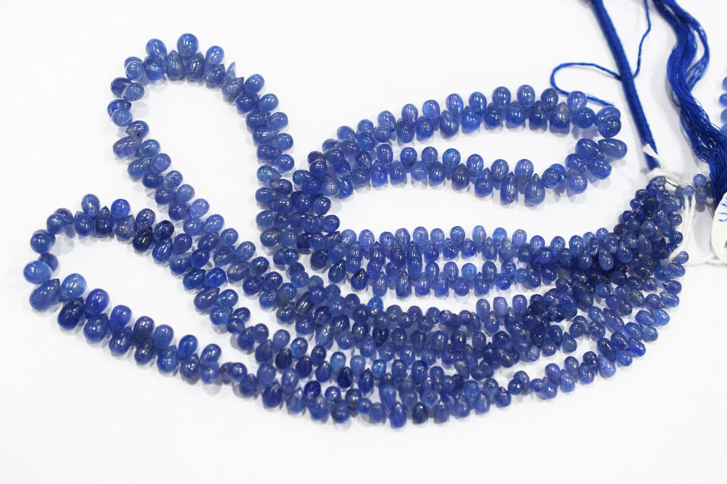 Tanzanite Smooth Tear Drops Shape Smooth Briolettes , Sold By Strand , 3x4 - 6x9 mm , 16 Inches ,  17972