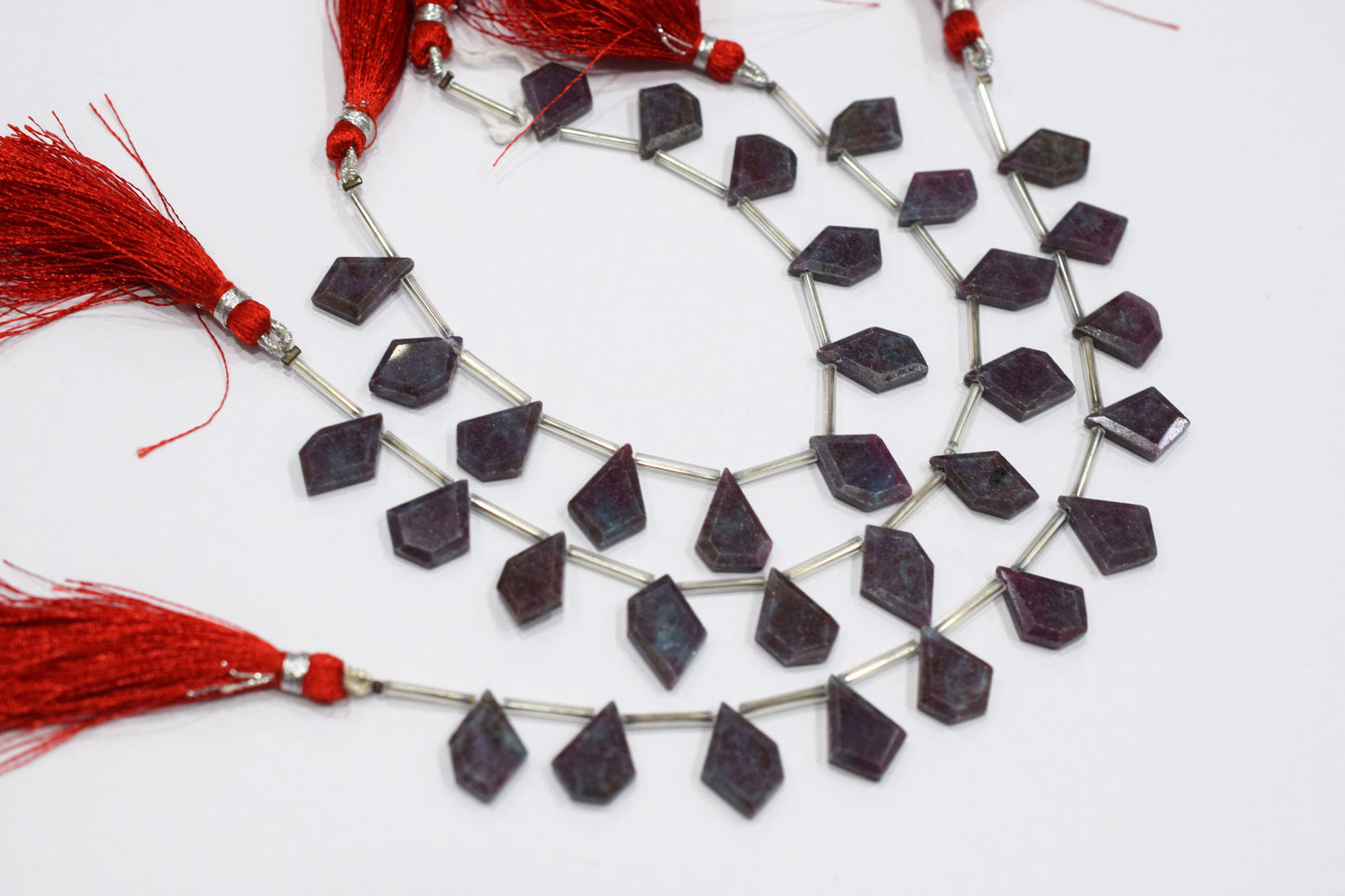 Natural Ruby Kyanite Crown Cut Tablets Gemstone , Sold By Strand , 11x17 - 12x18 mm , 7" , 18148