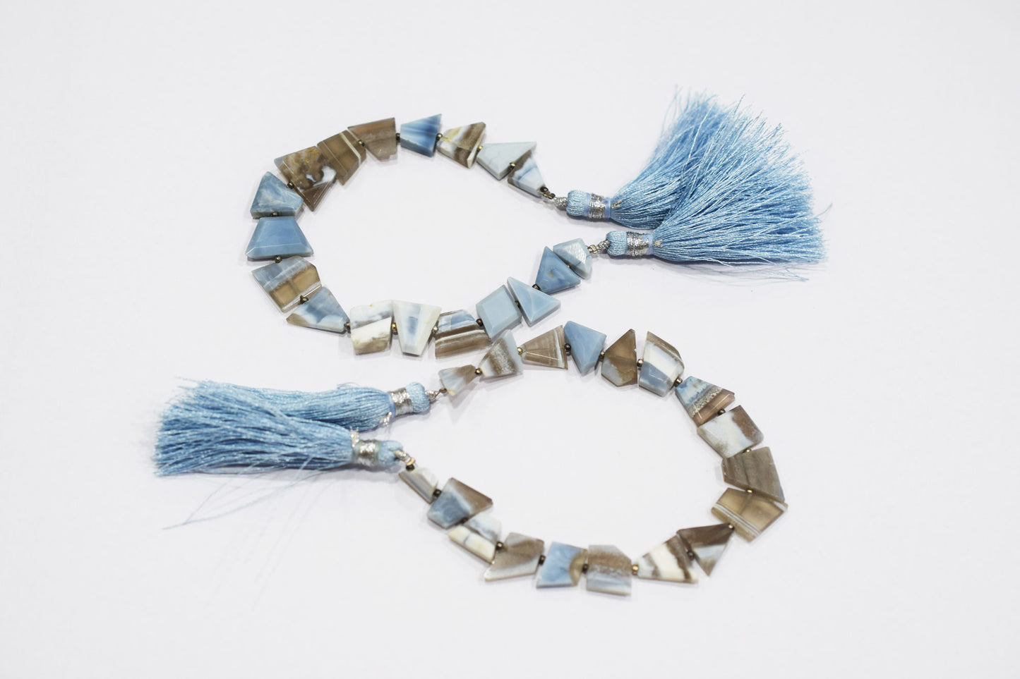 Natural Boulder Lace Opal Crown Cut Tablets Gemstone , Sold By Strand , 7x10 - 12x14 mm , 7" , 18149