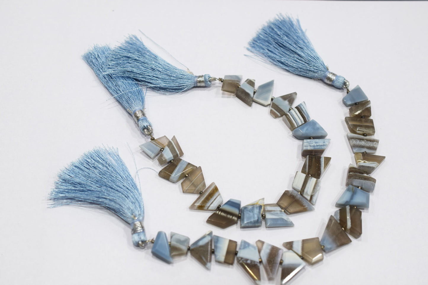 Natural Boulder Lace Opal Crown Cut Tablets Gemstone , Sold By Strand , 9x14 - 13x18 mm , 7" , 18150