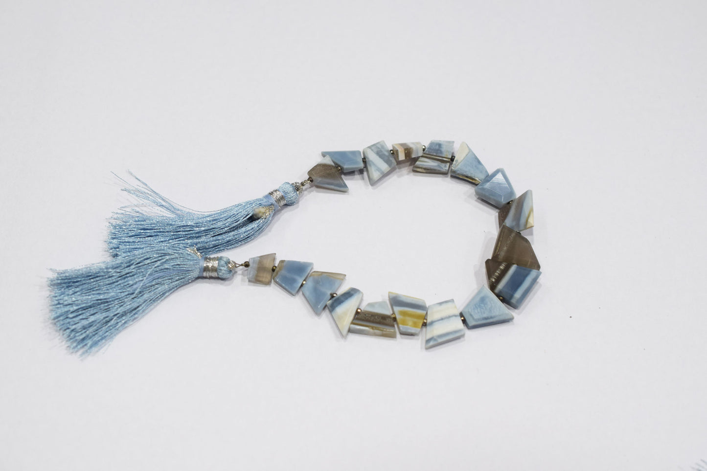 Natural Boulder Lace Opal Crown Cut Tablets Gemstone , Sold By Strand , 7x10-13x14 mm , 7" , 18151