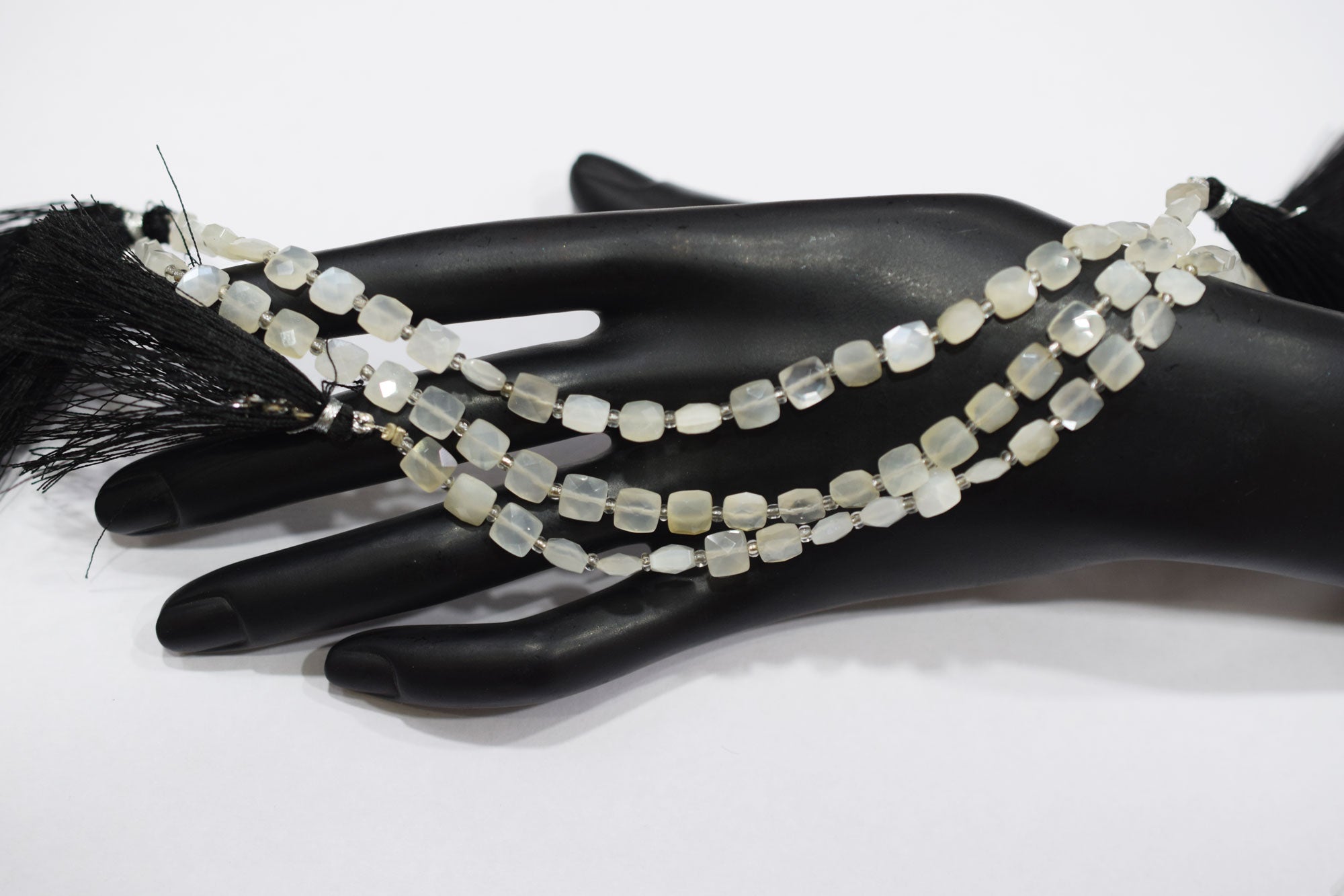 Natural Ceylon Moonstone Square Shape Beads , Sold By Strand , 6 x 6 mm , 8 Inches , 18337B