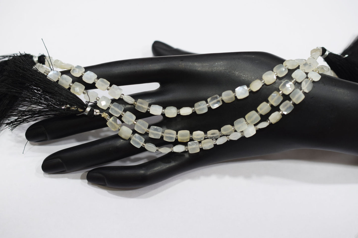 Natural Ceylon Moonstone Square Shape Beads , Sold By Strand , 6 x 6 mm , 8 Inches , 18337B