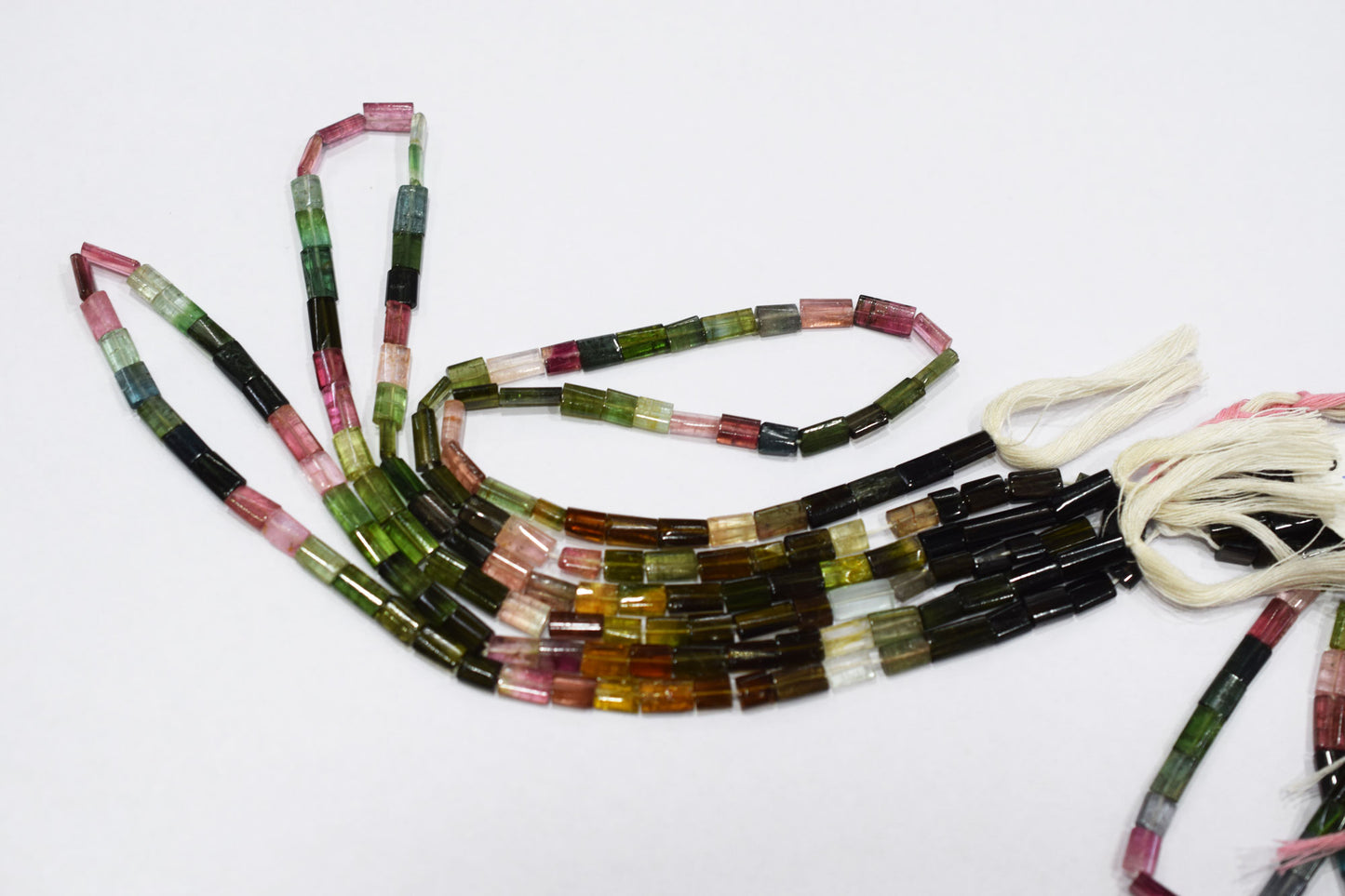Natural Multi Tourmaline Uneven Rectangle Shape Beads , Sold By Strand , 5.50x6 - 7x11 mm , 16" , 18338