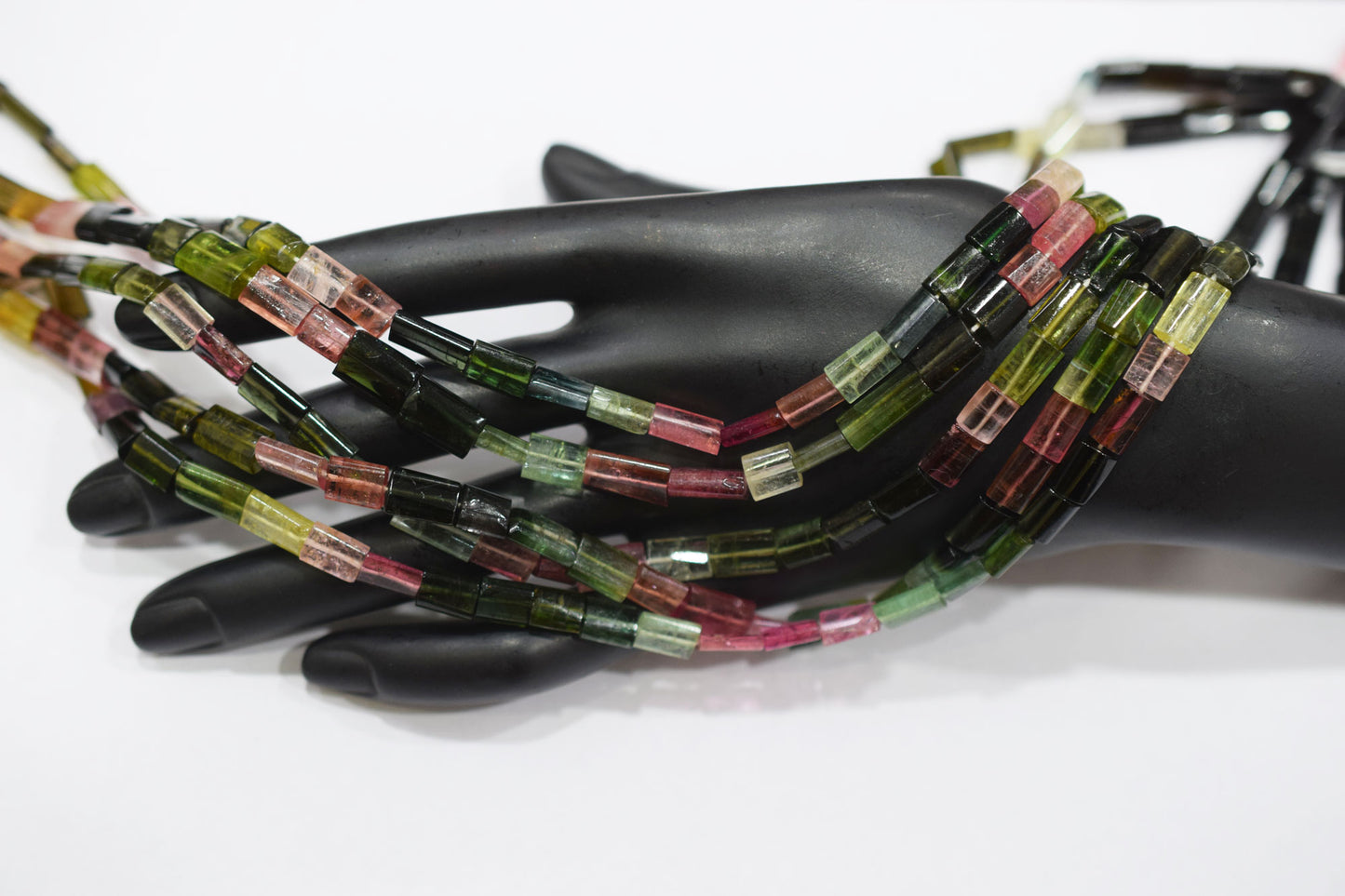 Natural Multi Tourmaline Uneven Rectangle Shape Beads , Sold By Strand , 5.50x6 - 7x11 mm , 16" , 18338