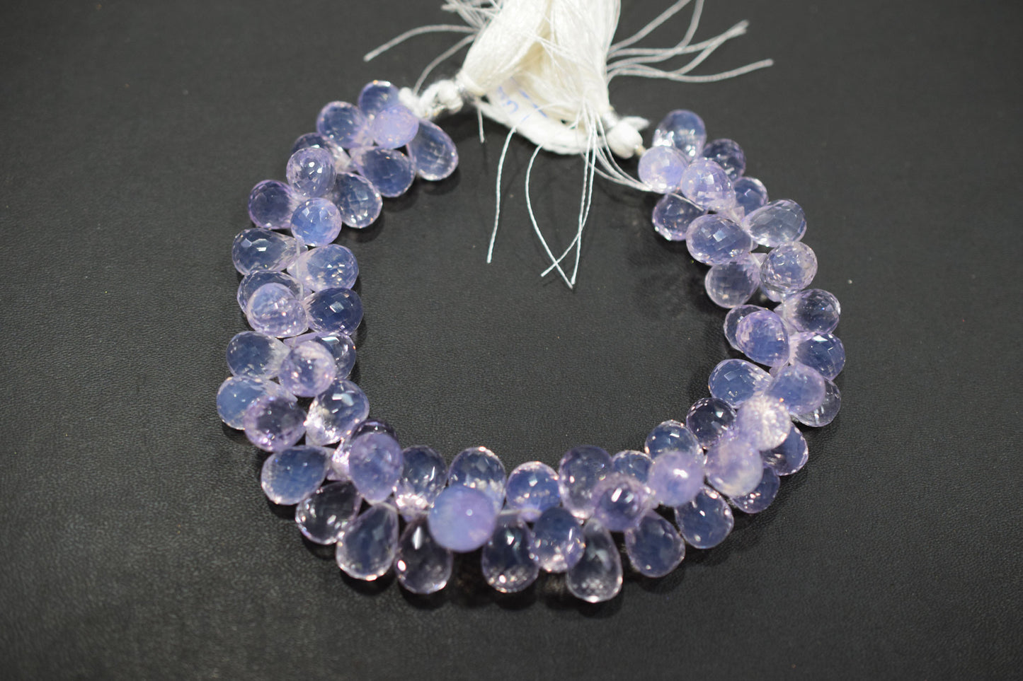 Natural Lavender Quartz Tear Drops Shape Briolettes , Sold By Strand , 8x12 - 10x15 mm , 9 Inches , 18340