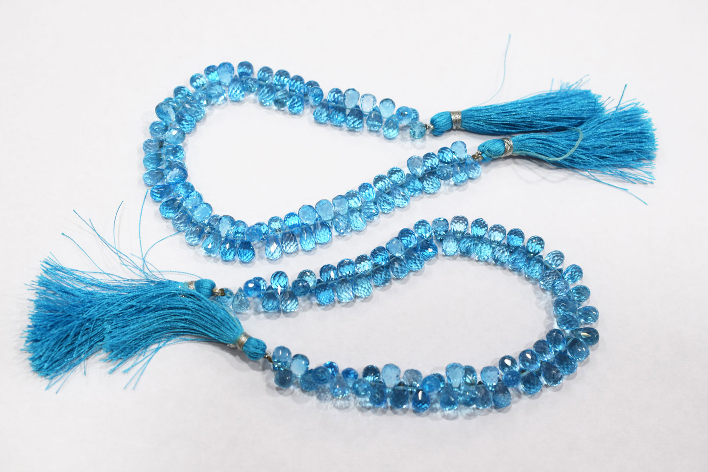 Swiss Blue Topaz Tear Drops Shape Beads , Sold By Strand , 5x7 - 5x8.50 mm , 9 Inches , 18344