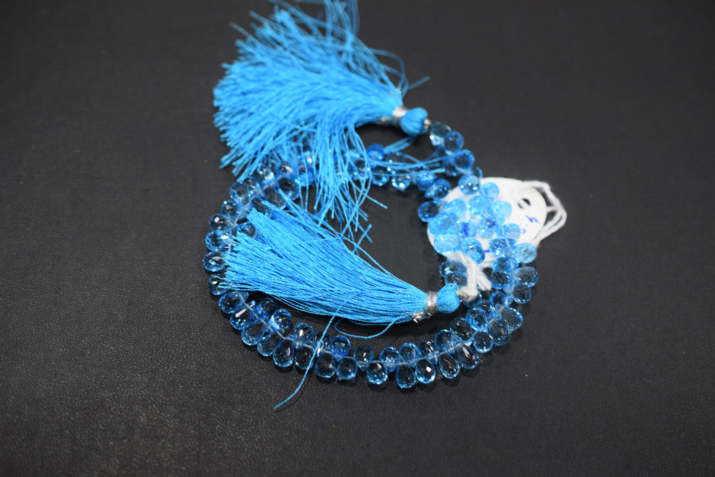 Swiss Blue Topaz Tear Drops Shape Beads , Sold By Strand , 4.50x7 - 5x7.50 mm , 9 Inches , 18346