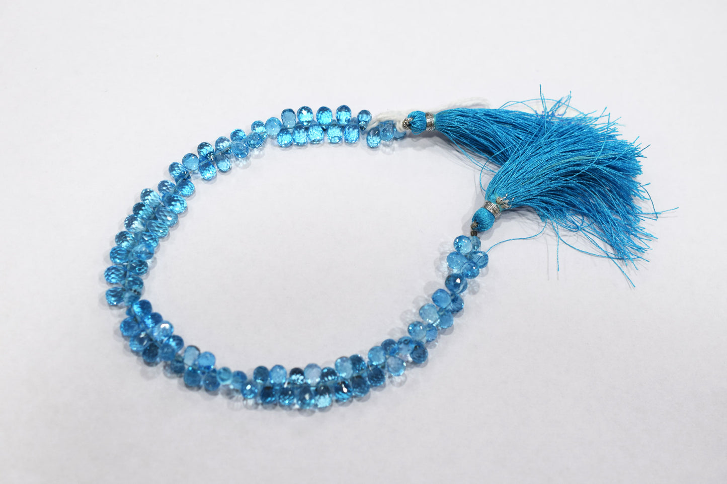 Swiss Blue Topaz Tear Drops Shape Beads , Sold By Strand , 4.50x7 - 5x7.50 mm , 9 Inches , 18346