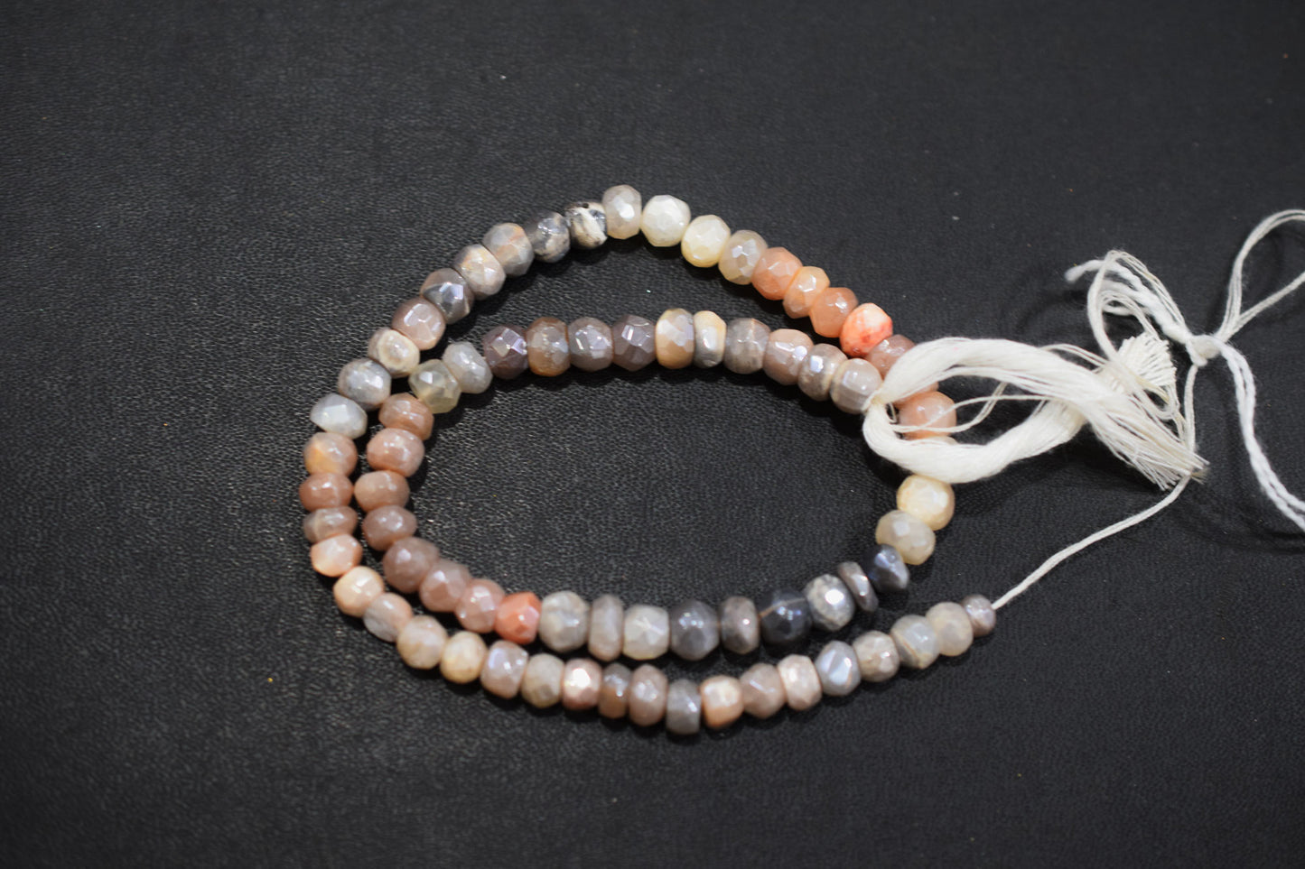 Mystic Multi Moonstone Faceted Rondelle Shape Beads , Sold By Strand , 4.75 - 6.00 mm , 13 Inches , 18597