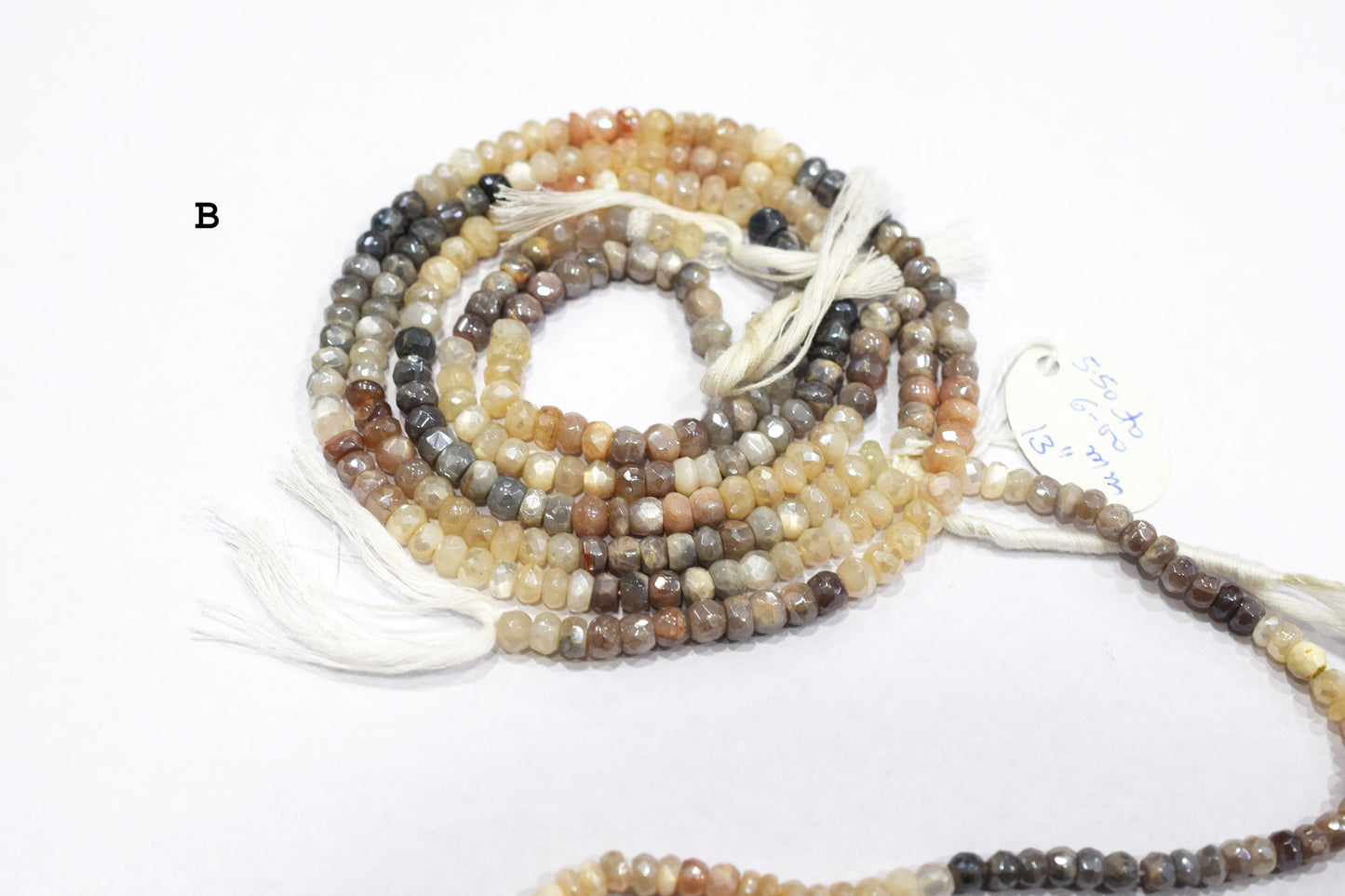Mystic Multi Moonstone Faceted Rondelle Shape Beads , Sold By Strand , 4.75 - 6.00 mm , 13 Inches , 18597
