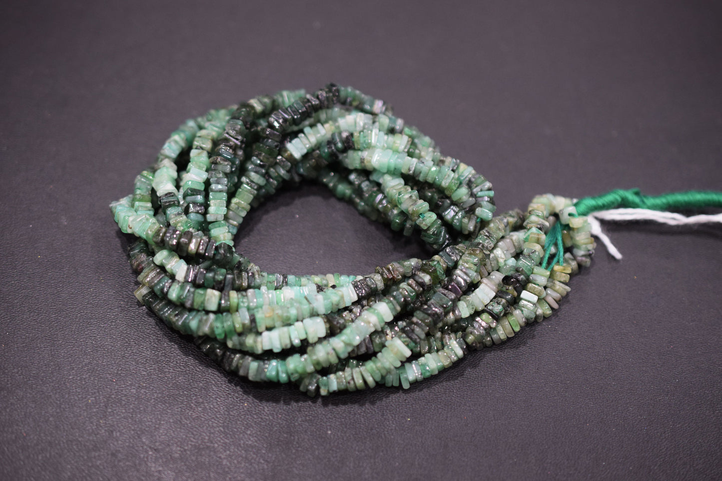 Natural Sakota Emerald Heishi Square Beads , Sold By Strand , 4.50x4.50 - 5x5 mm , 16 Inches , 18776