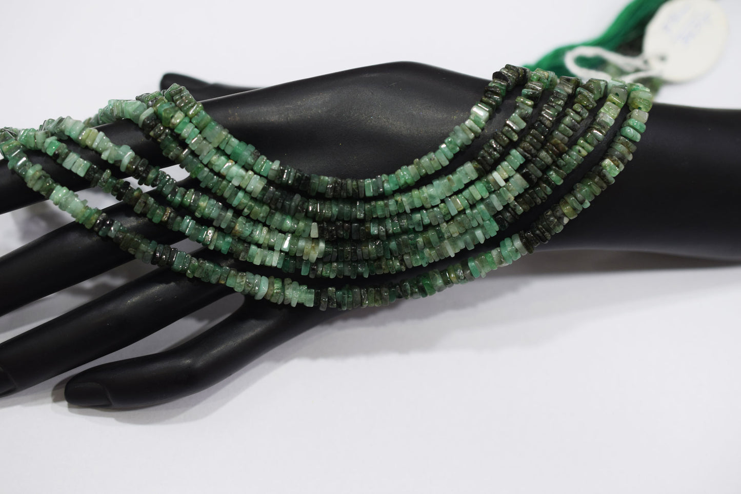 Natural Sakota Emerald Heishi Square Beads , Sold By Strand , 4.50x4.50 - 5x5 mm , 16 Inches , 18776