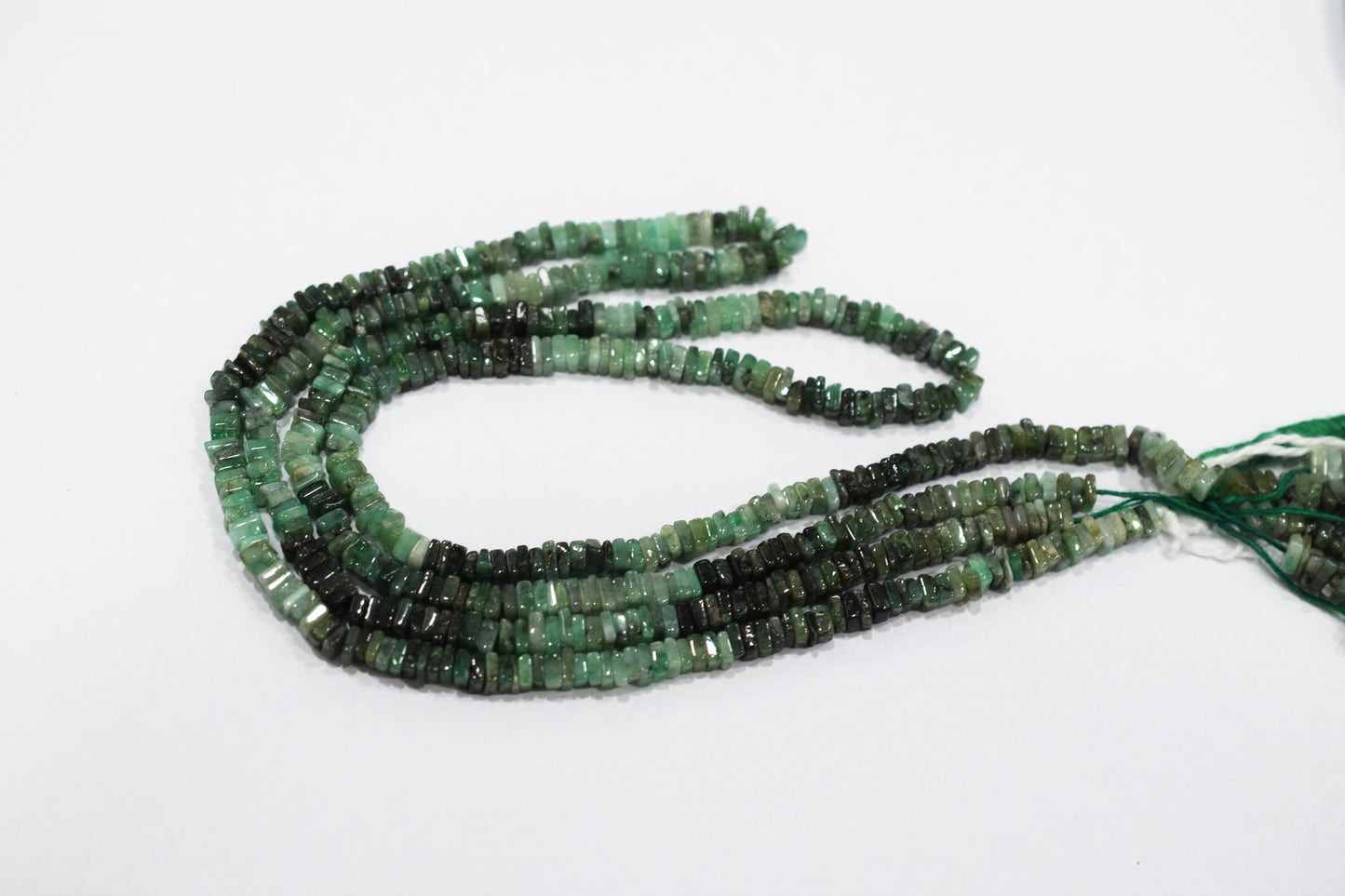 Natural Sakota Emerald Heishi Square Beads , Sold By Strand , 4.50x4.50 - 5x5 mm , 16 Inches , 18776