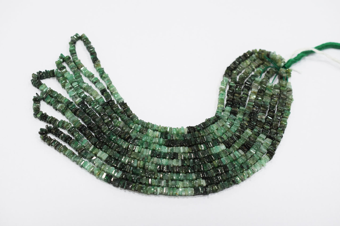 Natural Sakota Emerald Heishi Square Beads , Sold By Strand , 4.50x4.50 - 5x5 mm , 16 Inches , 18776