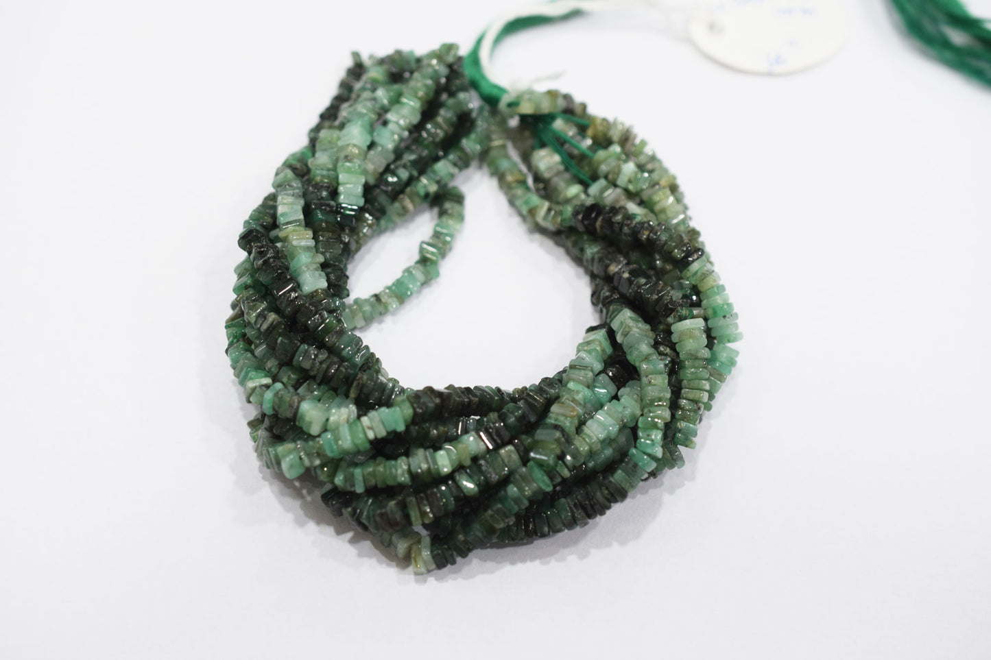 Natural Sakota Emerald Heishi Square Beads , Sold By Strand , 4.50x4.50 - 5x5 mm , 16 Inches , 18776