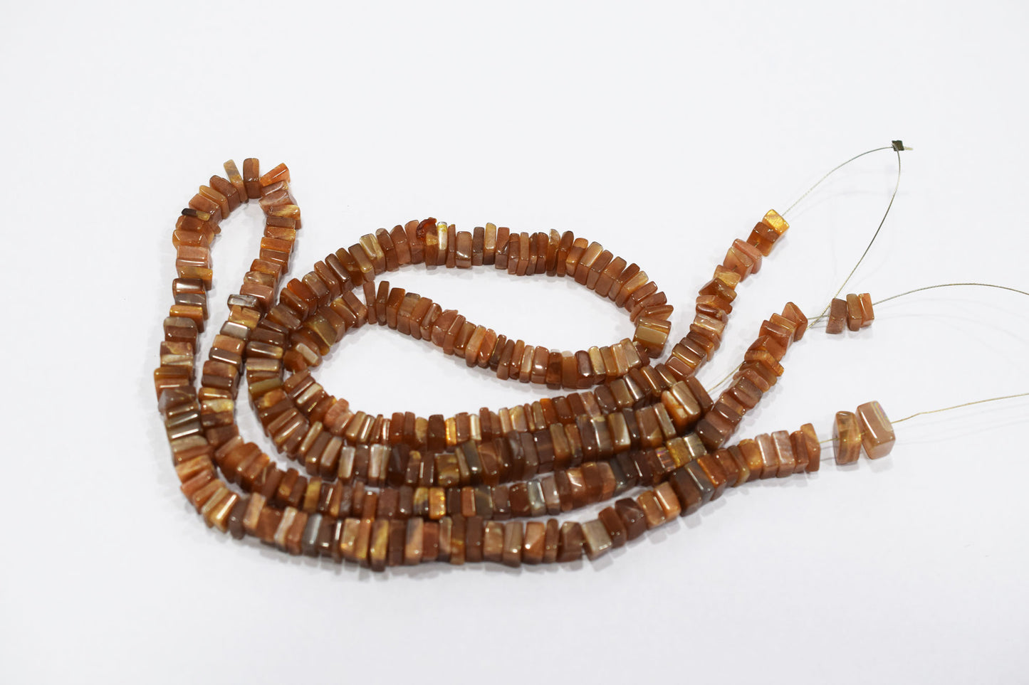 Golden Shine Moonstone Heishi Square Beads , Sold By Strand , 5 - 8 mm , 16 Inches , 18779