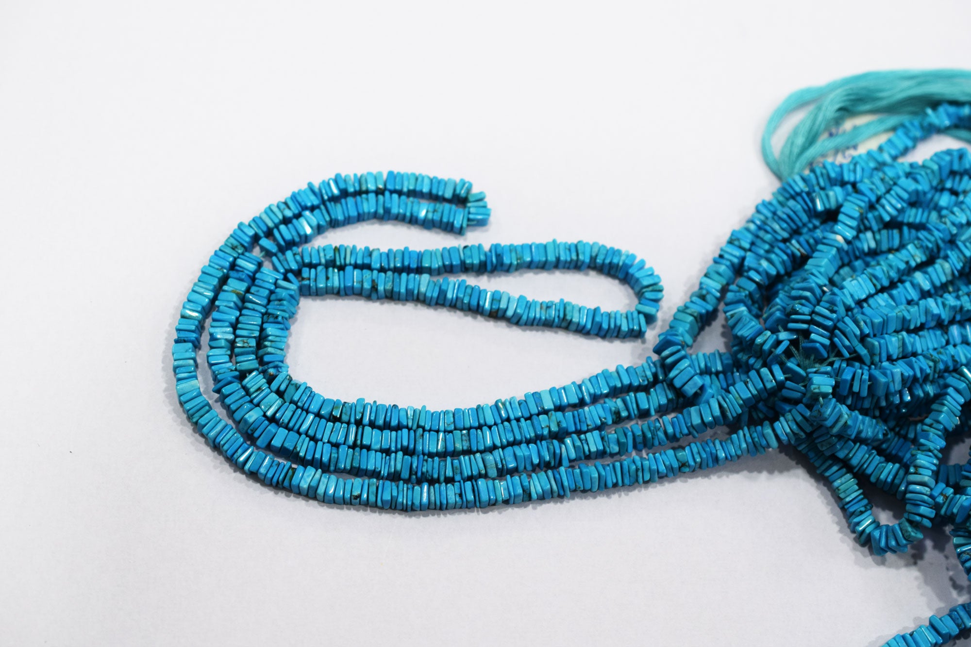 Synthetic Turquoise Heishi Square Beads , Sold By Strand , 4 - 4.50 mm , 16 Inches , 18780