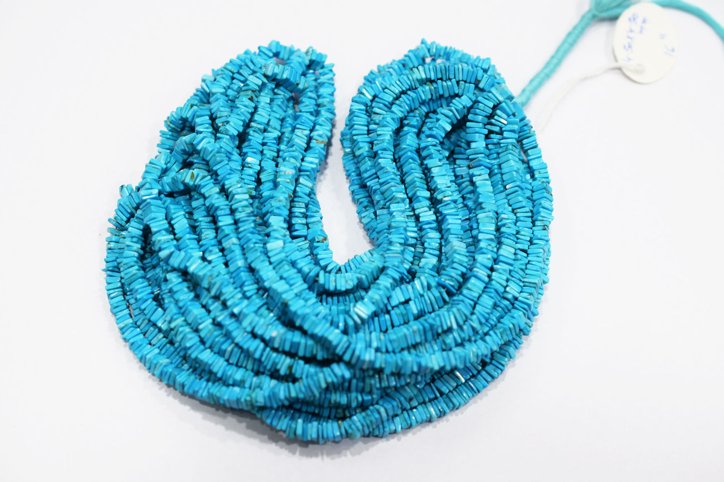 Synthetic Turquoise Heishi Square Beads , Sold By Strand , 4 - 4.50 mm , 16 Inches , 18780