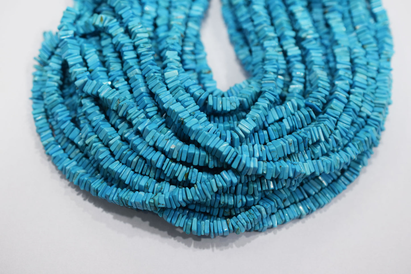Synthetic Turquoise Heishi Square Beads , Sold By Strand , 4 - 4.50 mm , 16 Inches , 18780