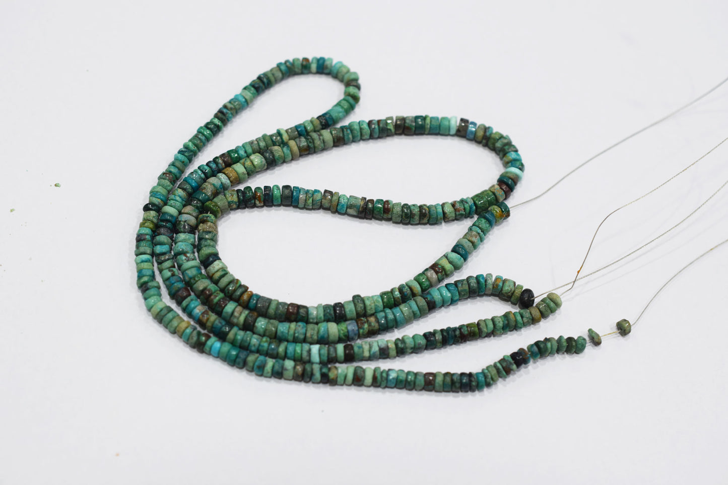 Natural Chrysocolla Heishi Tyre Shape Beads , Sold By Strand , 4.50 - 5.50 mm , 16 Inches , 18781