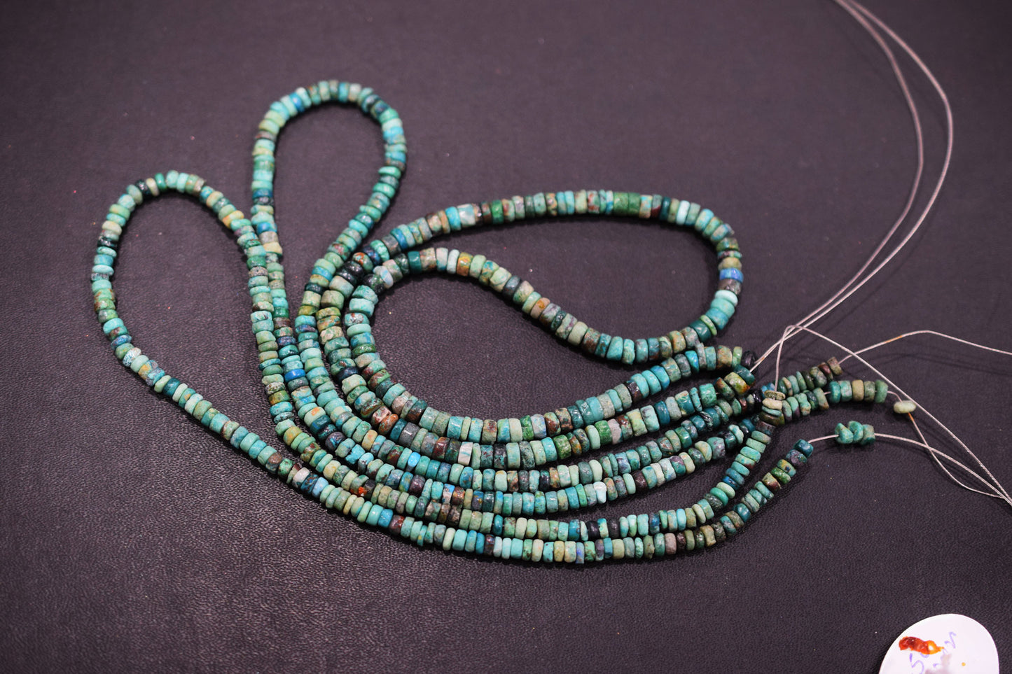 Natural Chrysocolla Heishi Tyre Shape Beads , Sold By Strand , 4.50 - 5.50 mm , 16 Inches , 18781