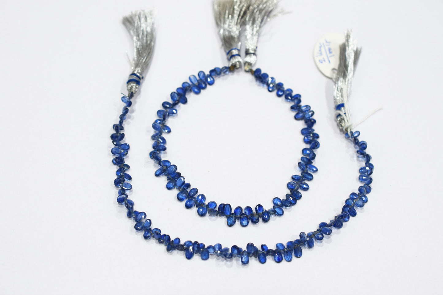 Natural Himalayan Kyanite Pear Shape Briolettes , Sold By Strand , 3x5 - 4x6.5 mm , 9 Inches , 18868