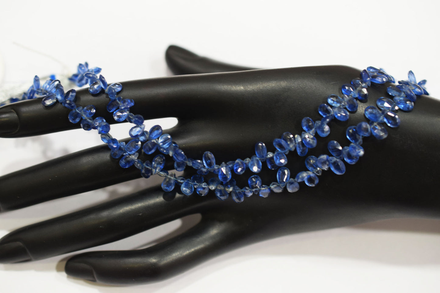 Natural Himalayan Kyanite Pear Shape Briolettes , Sold By Strand , 3x5 - 4x6.5 mm , 9 Inches , 18868