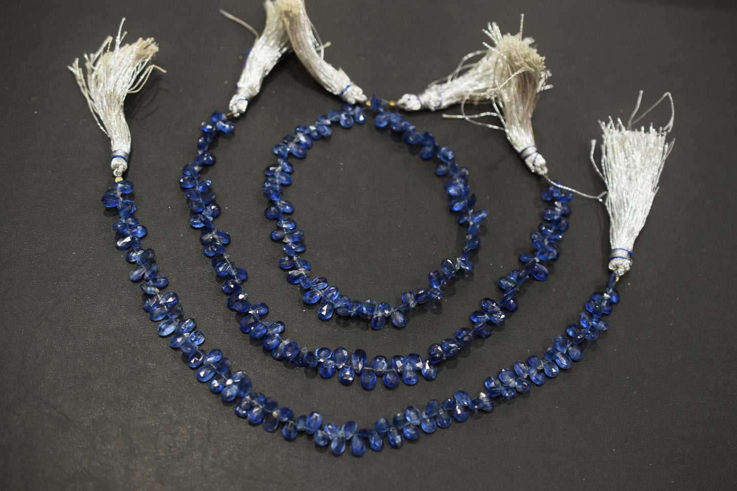 Natural Himalayan Kyanite Pear Shape Briolettes , Sold By Strand , 4x6 - 4.50x7.50 mm , 8.50", 18870