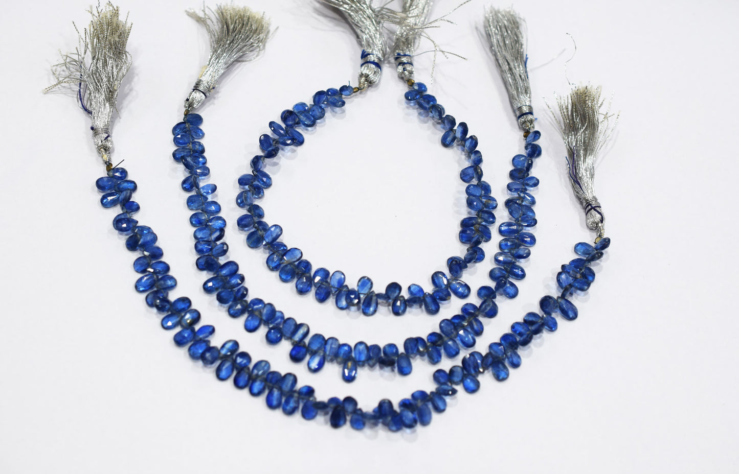 Natural Himalayan Kyanite Pear Shape Briolettes , Sold By Strand , 5x7 - 5.50x8.50 mm , 9" , 18871