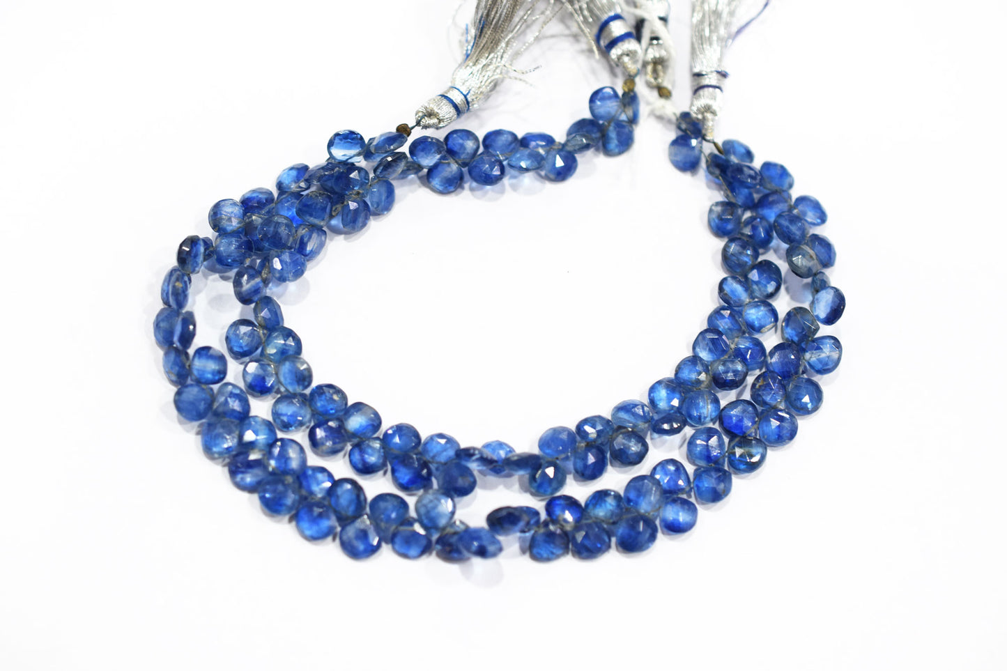 Natural Himalayan Kyanite Heart Shape Briolettes , Sold By Strand , 6.50x6.50 - 7x7 mm , 8.50", 18873