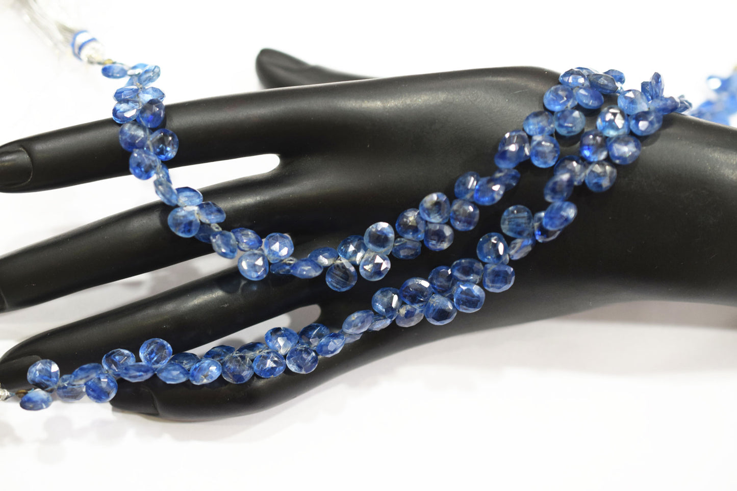 Natural Himalayan Kyanite Heart Shape Briolettes , Sold By Strand , 6.50x6.50 - 7x7 mm , 8.50", 18873