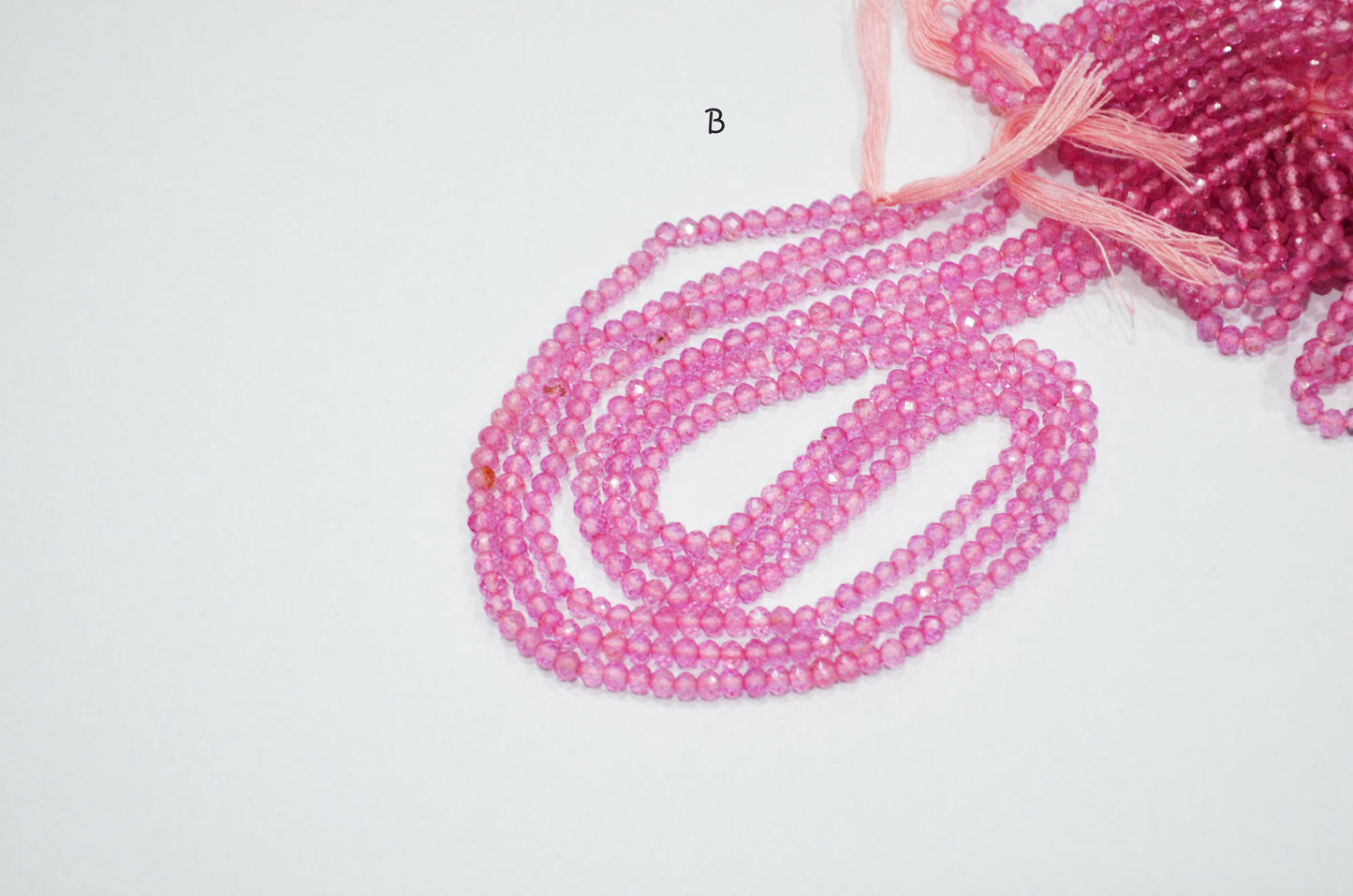 Pink Topaz Rondelle Shape Beads , Pink Topaz Faceted Rondelle Shape Beads , Sold By Strand , 12.50 Inches , 3 mm , 19323