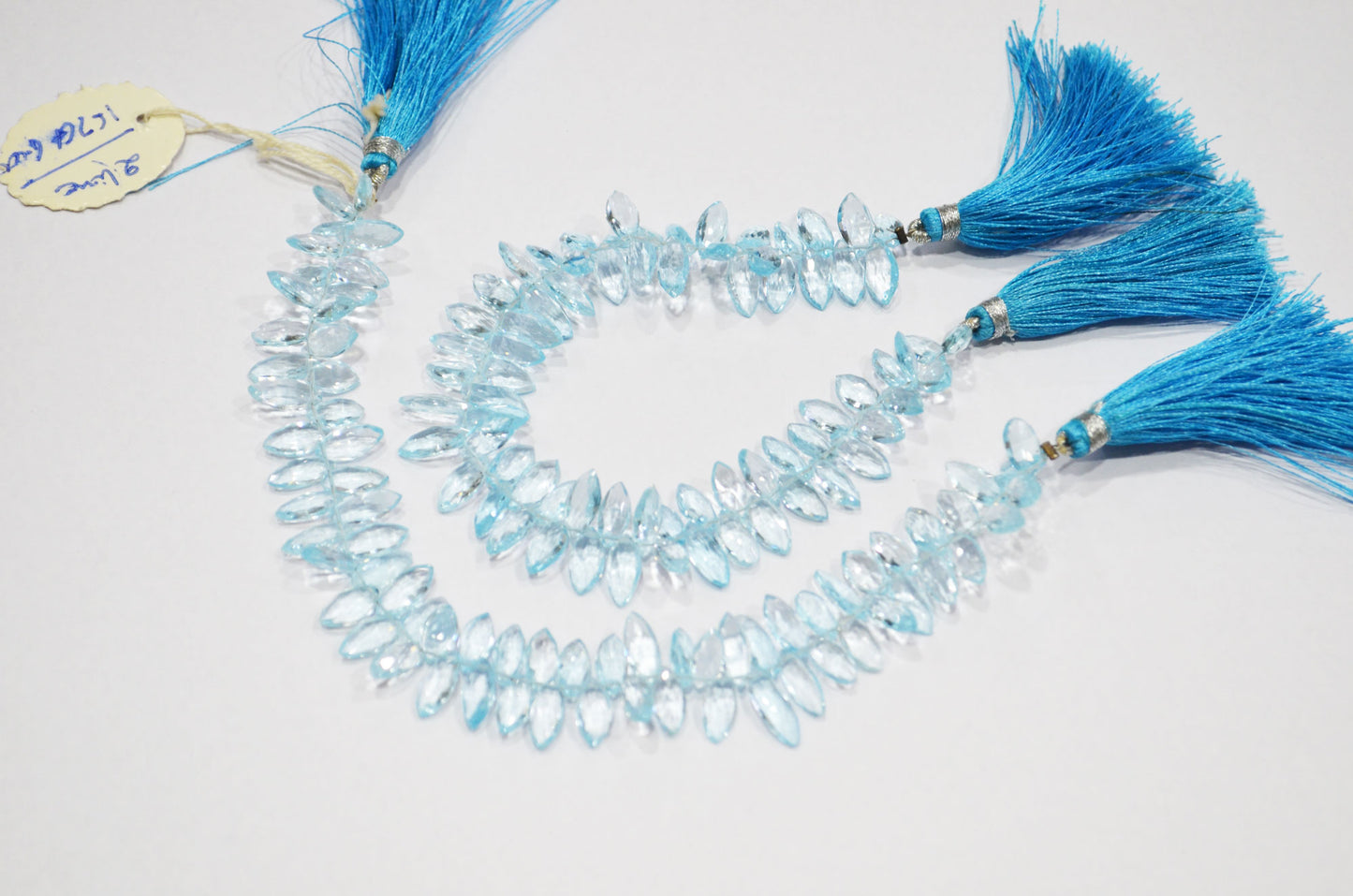 Sky Blue Topaz Marquise Shape Beads , 6.50 Inches , 4x9 - 5x11 mm , 19324