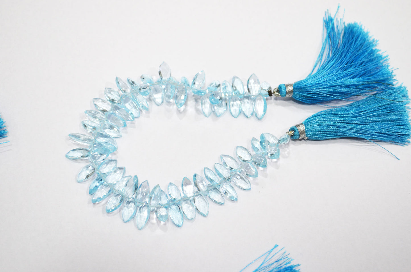 Sky Blue Topaz Marquise Shape Beads , 6.50 Inches , 4x9 - 5x11 mm , 19324