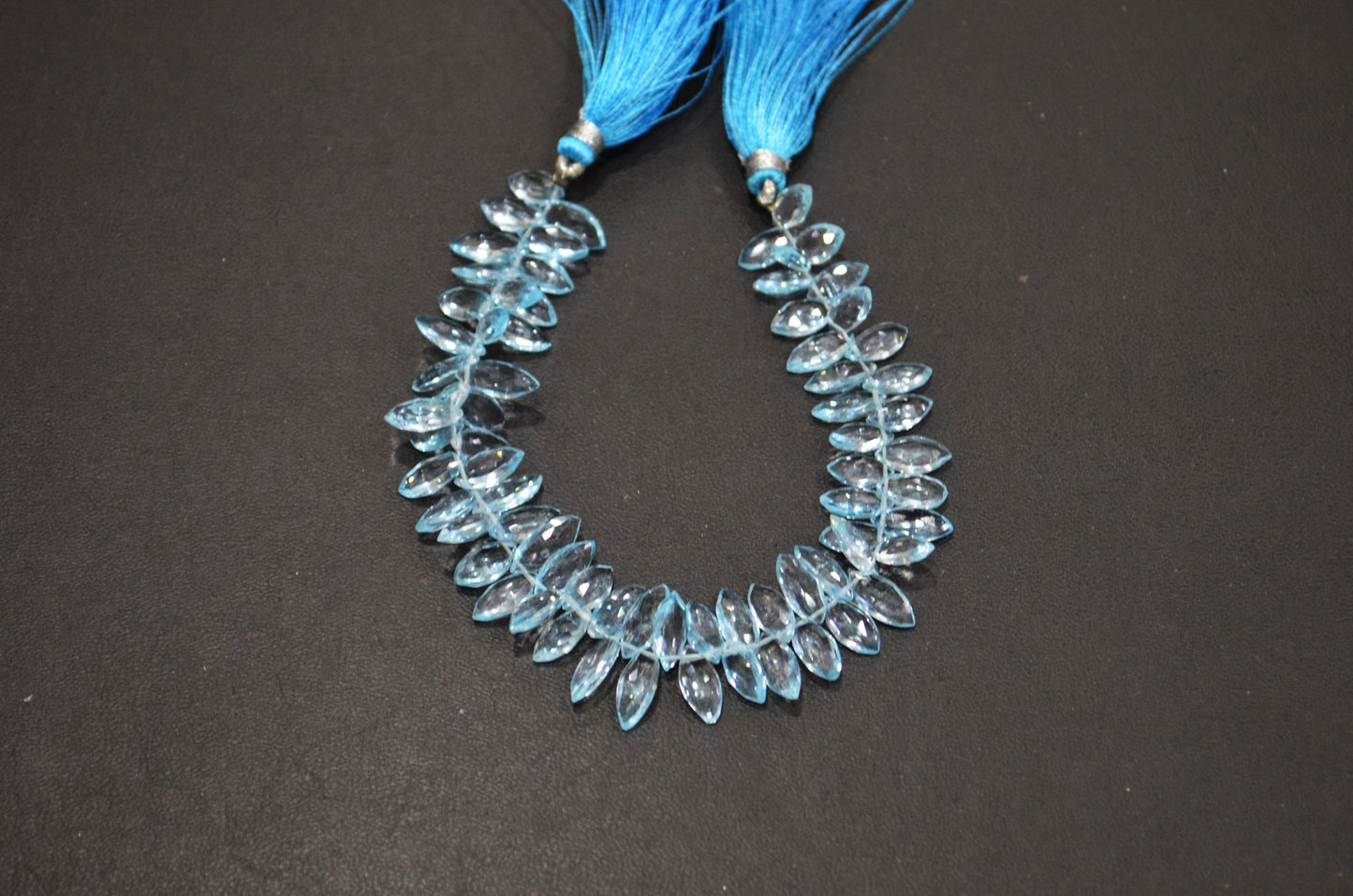 Sky Blue Topaz Marquise Shape Beads , 6.50 Inches , 4x9 - 5x11 mm , 19324